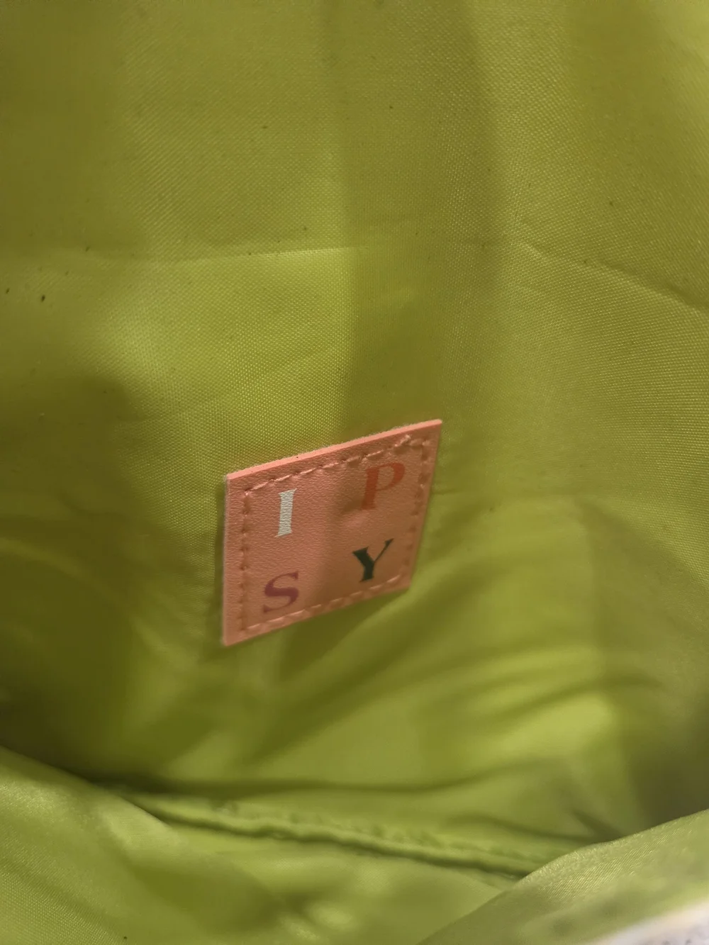 ipsy Cream Lizard-Embossed Envelope Cosmetic Clutch